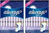 Always Maxi Size 5 Extra Heavy Overnight Pads with Flexi-Wings Unscented 54