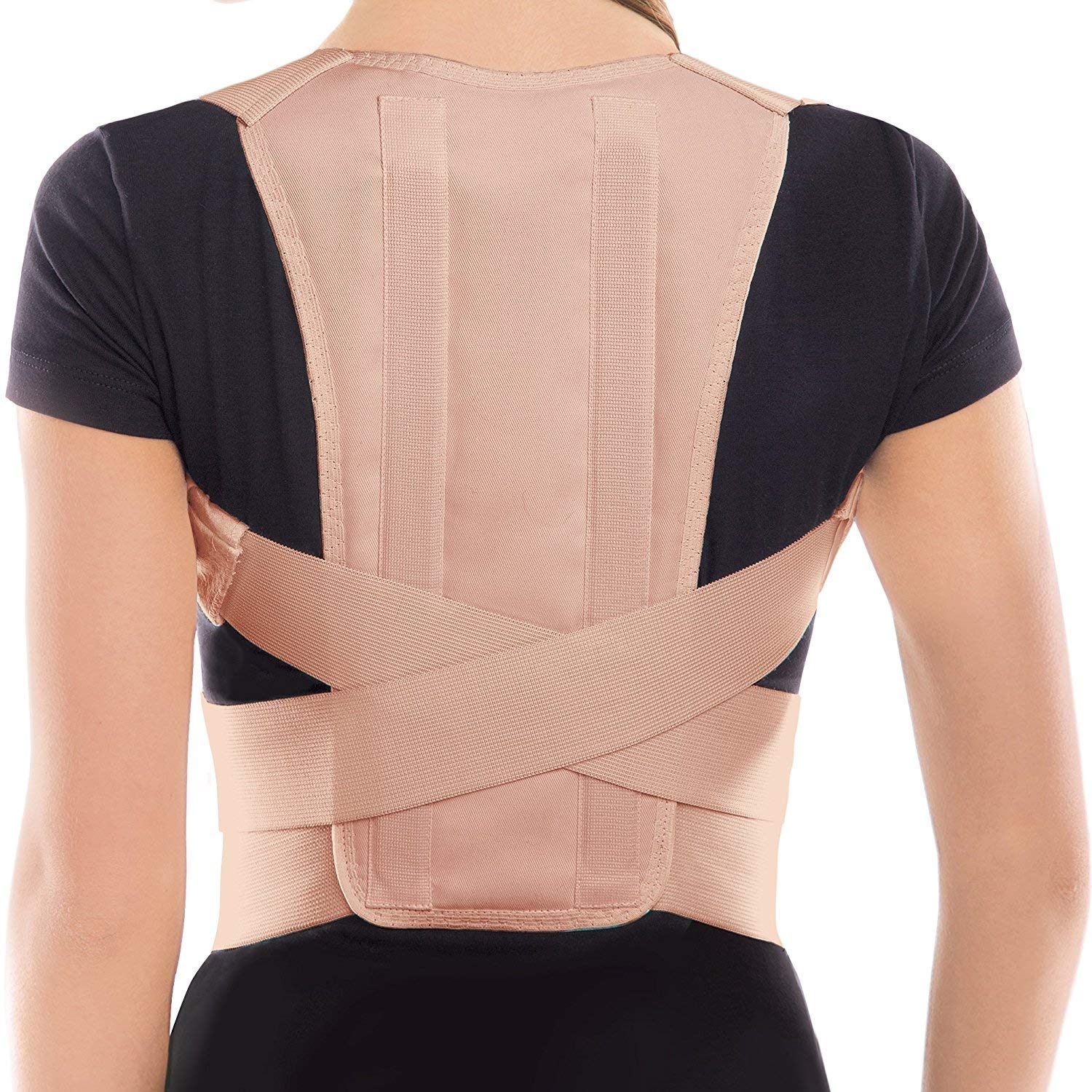 TOROS-GROUP Posture Corrector Brace – Back/Shoulder Support Small Beige