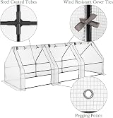 Christow Large Grow Tunnel Cloche Garden Polytunnel 1.8m 2.7m 3.6m Long view 5