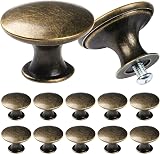 TsunNee Vintage Cabinet Knobs 24Pcs 30mm Zinc Alloy Round Antique Bronze