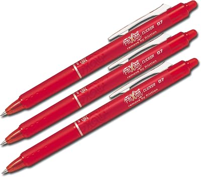Pilot FriXion Erasable Rollerball Pen Set 3 Black Red 0.7 mm 0.35 mm