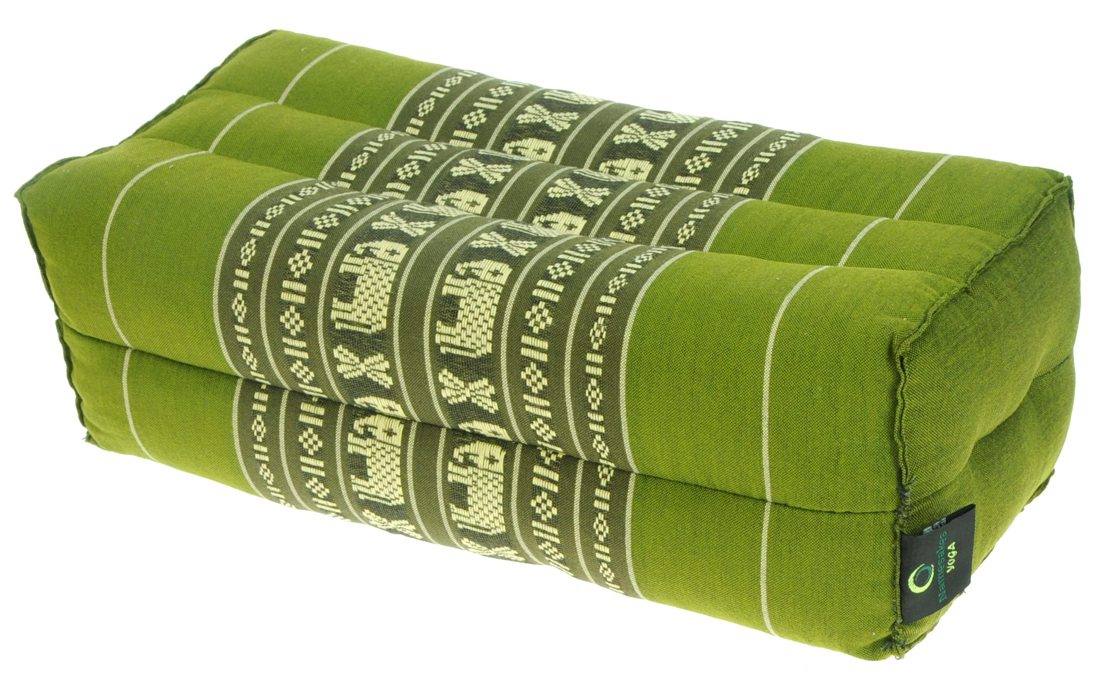Namesakes Kapok Material Yoga Block Meditation cushion – Support Bolster- Green Elephant