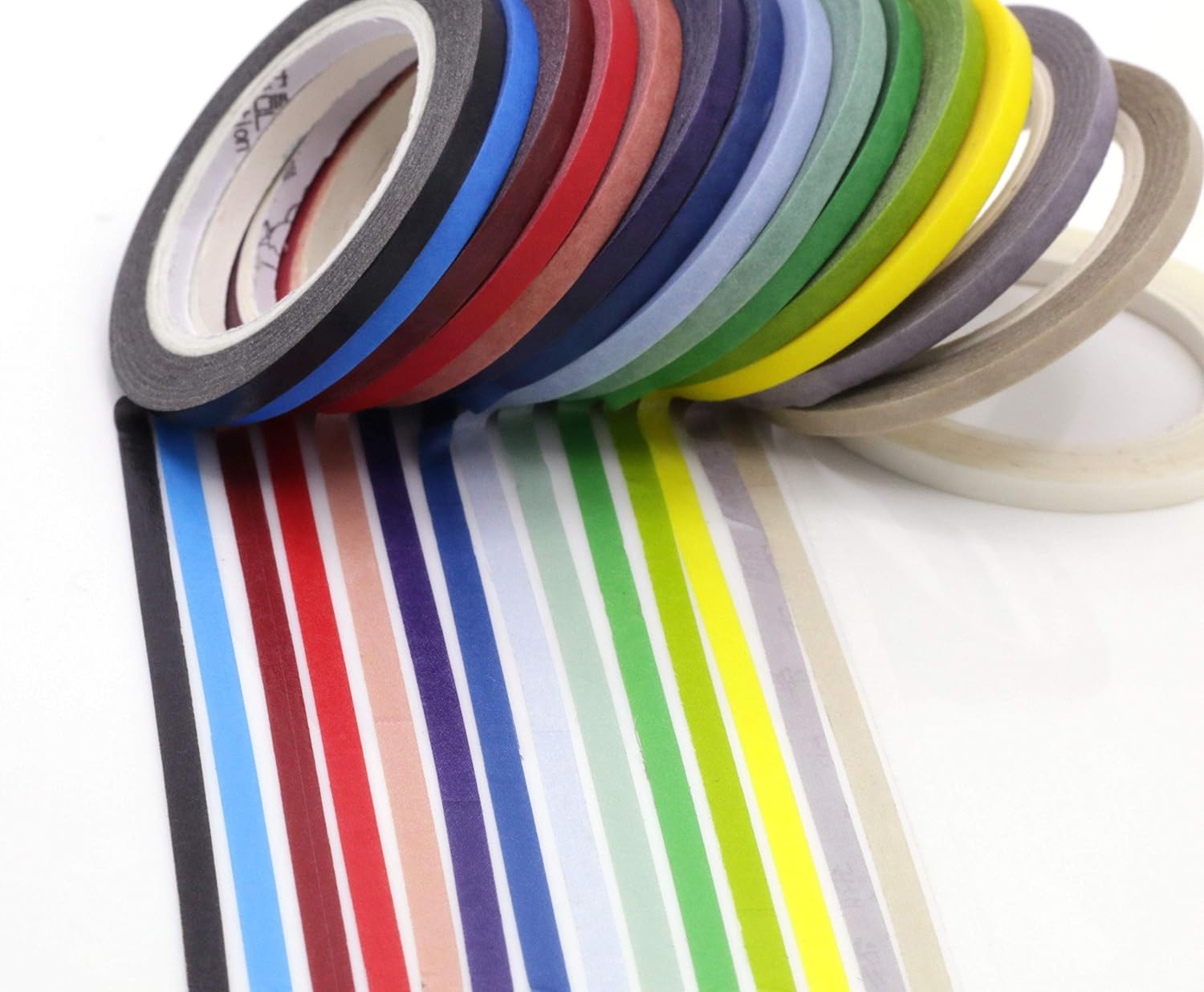 Assorted Colors SaPeal 15 Rolls 1/8 Whiteboard Thin Tape Pinstripe Art