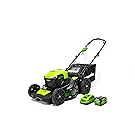 Greenworks 20-Inch 40V 3-in-1 Cordless Lawn Mower with Smart Cut Technology, 4.0 AH Battery included MO40L410