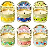 Scented Candles Gifts for Women, 6 Fruity Fragrance Aromatherapy Candles for Home Scented, Natural Soy Wax Scented Candles Cl