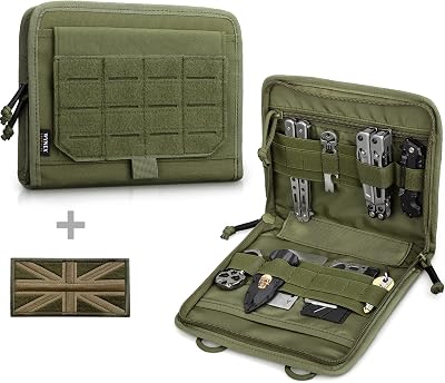 Wynex Tactical Folding Admin Pouch Molle Tool Bag Laser-Cut Design Utility