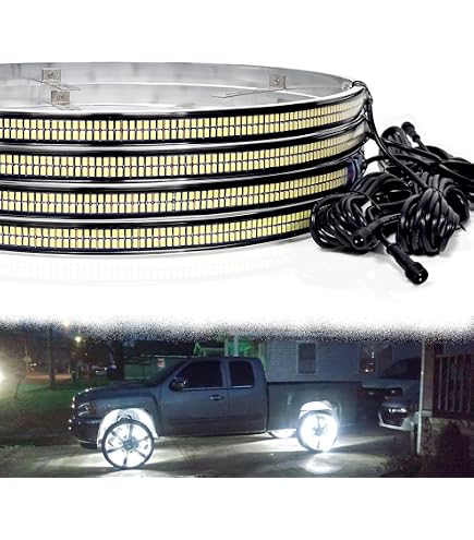 17.5 RGB & Chasing Flow Double Row LED Wheel Ring Rim Lights For Truck Car set 17.5 RGB & Chasing Flow Double Row LED Wheel Ring Rim Lights For Truck Car set
