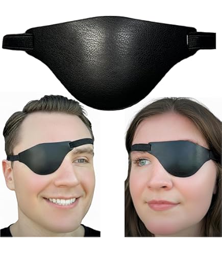 Amazon.com: Vinyl Eye Patch with Elastic Band Black Large Semi