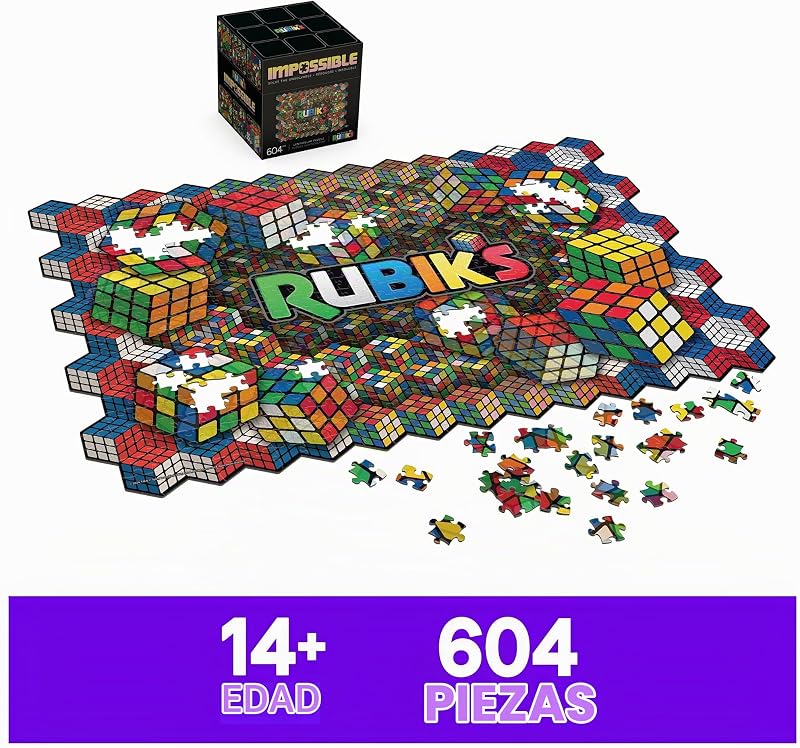 Cubo de Rubik, Puzzle Impossível, Puzzle Lenticular de 604 Peças, desde os 14 anos