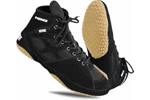 FISTRAGE FR FISTRAGE Wrestling Shoes For Men, Women, Youth Lightweight Shoes Fighting Wrestling - AmmaraHide Seude with Rubber Sole, Sports Master Training Boots | Combat Footwear | Ventilated Design With Mesh | Pro Geniune Handmade Unisex Shoes