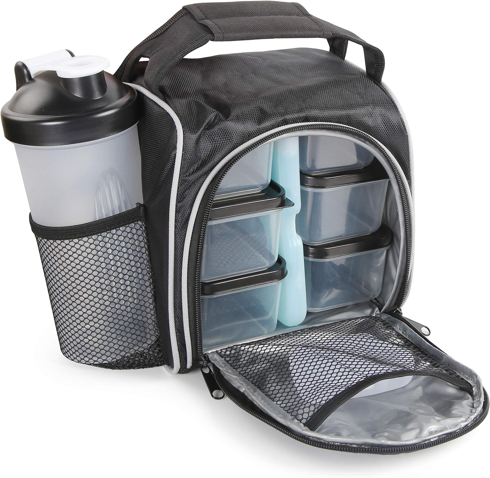 RitFit BPA Free Easy Cary Mini Meal Management Bag (Grey)