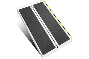 MKBVE Wheelchair ramp 4FT, Lightweight, Foldable and Portable, can be Used for Wheelchair ramps, Motorcycle ramps, Stair Step ramps, and Boarding and alighting ramps