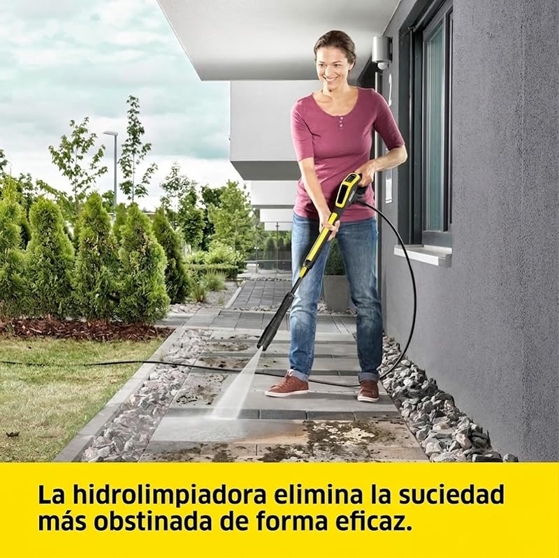 Hidrolimpiadora K 5 Power Control, presión: 145 Bar, caudal: 500 l/h, Rendimiento: 40 m²/h, Peso: 13 kg, Manguera y Pistola de Alta presión Incluidas, Yellow/Black
