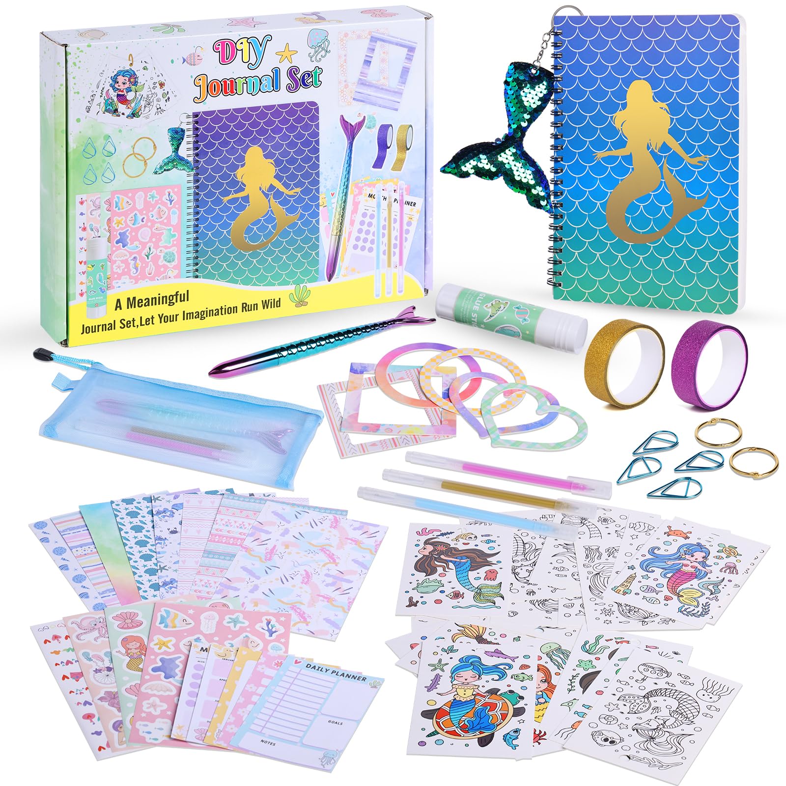 Lavliy Teenage Girls Gifts for 4-12 Year Olds Girls Diary, Toys for 4-12 Year Old Girls Gifts Age 4-12, Scrapbook Kit for Girls Birthday Presents Craft Kits for Kids