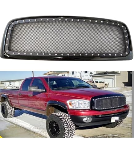 Glossy Black Big Horn Style Horizontal Front Hood Bumper Grill Grille Guard Abs With Shell Compatible With 13 18 Dodge Ram 1500 19 22 Classic