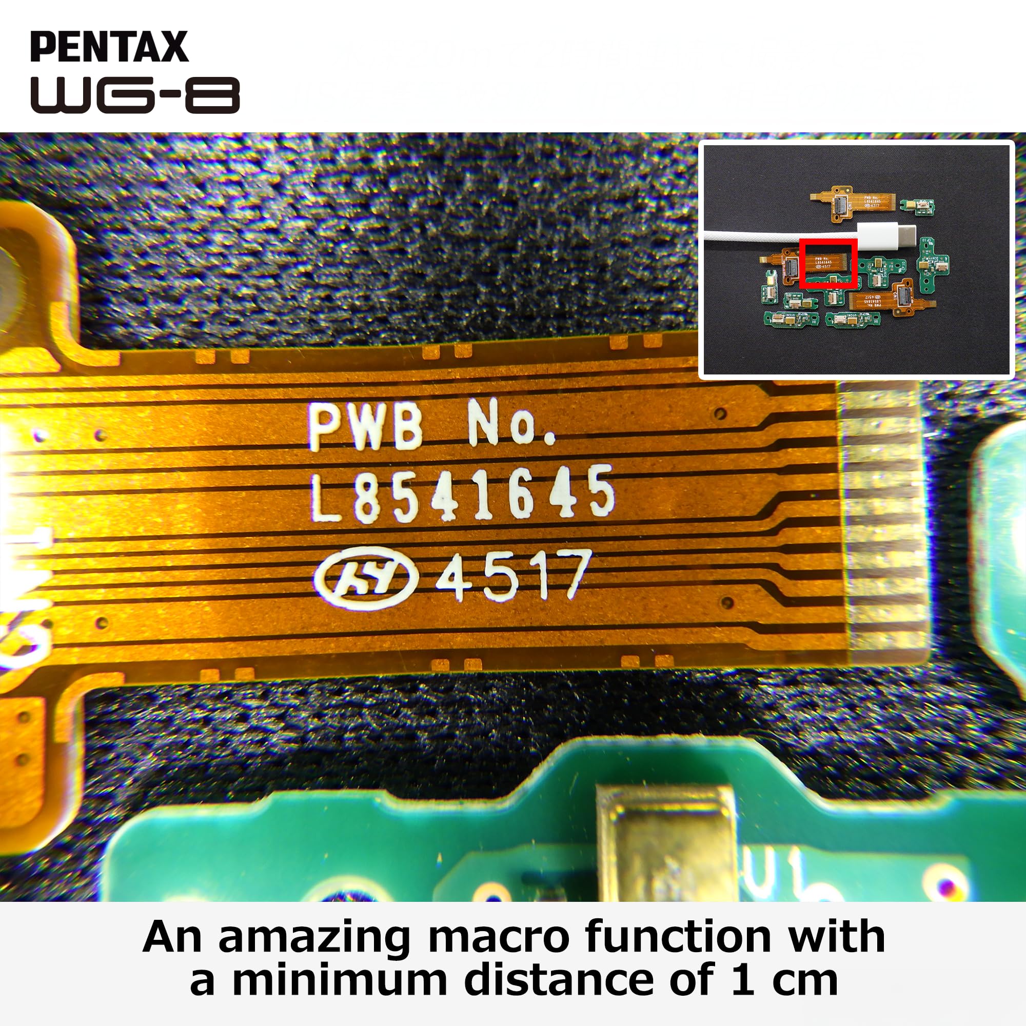 PENTAX Compact étanche WG-8 Noir 5