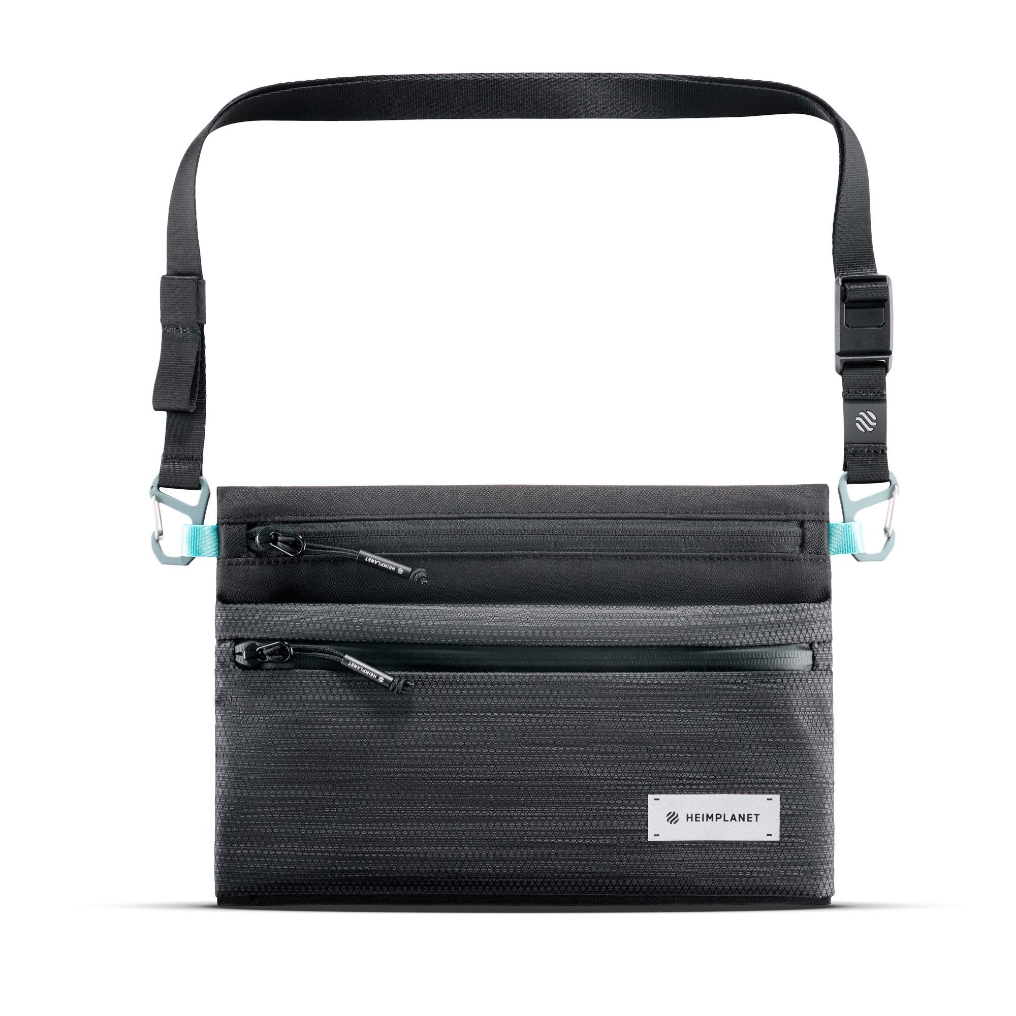 HEIMPLANET Original | HPT Carry Essentials - Neck Pouch | Lightweight Waistpack with Aluminium Hardware and Magnetic Buckle | Supports 1% for The Planet (A5 Dark)