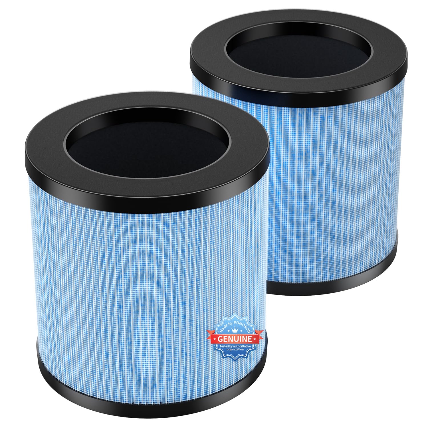 POMORON OFFICIAL MJ002H Replacement Filter, 4-Stage Filtration, High Efficiency HEPA Filter, Activated Carbon, Multi-Layer Filter, FOR MODEL MJ002H Air Purifier, MJ002H-RF(2 Pack)