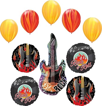 Amazon Com Guitar Rock And Roll Hero Birthday Balloon Bouquet