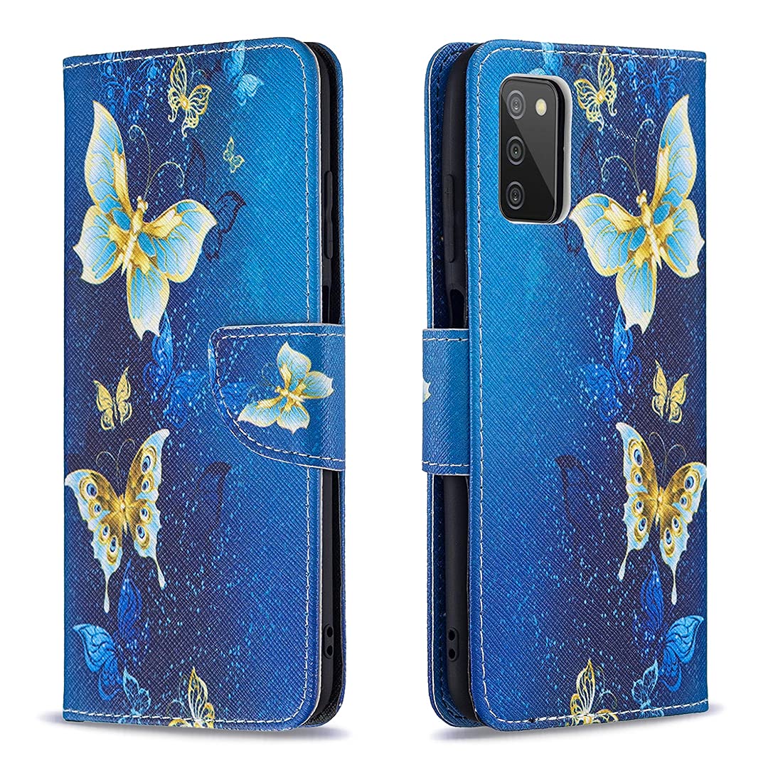 Thoankj Samsung Galaxy S20 FE Case Flip Shockproof PU Leather Wallet Cases with Stand Magnetic Card Holder Gel TPU Silicone Bumper Folio Slim Protective Phone Cover for Samsung S20 FE Blue Butterfly