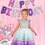 GREATRIL Pastel Pink Foil Fringe Streamers Backdrop 3.2ft x 8.2ft 2 Pack view 6