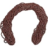 11/0 Glass Seed Beads, 12 String Hanks, Small Craft Beads, 2 mm (Rose)