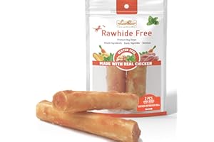 LuvChew Premium Dog Chew Treats Chicken Retriever Rolls for Large Dogs, Rawhide Free, Grain Free, Highly Digestible,Large 7" 2pcs/Pack x 2pack