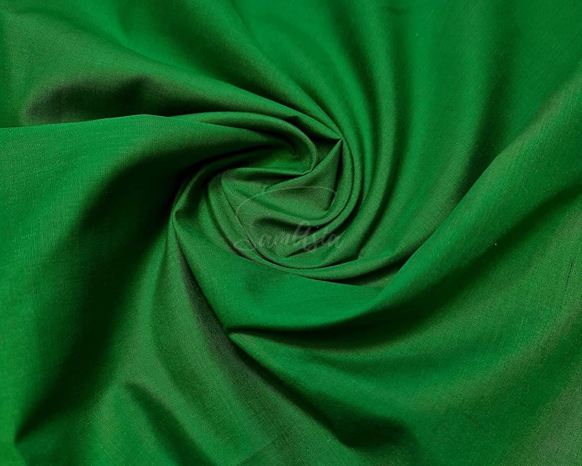 Plain Emarld Green Polycotton Fabric for Dressmaking, Art & Craft, Sewing, Quilting | 45'' - 115 cm Wide| Precut Length 1m