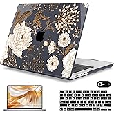 Mektron Case for MacBook Pro 16" M4 A3403 A3186 M3 A2991 M2 A2780 M1 A2485 (2021/2023/2024) Pro/Max with Touch ID, Hard Shell Plastic Laptop Cover Keyboard Cover Screen Protector, Peonies Roses