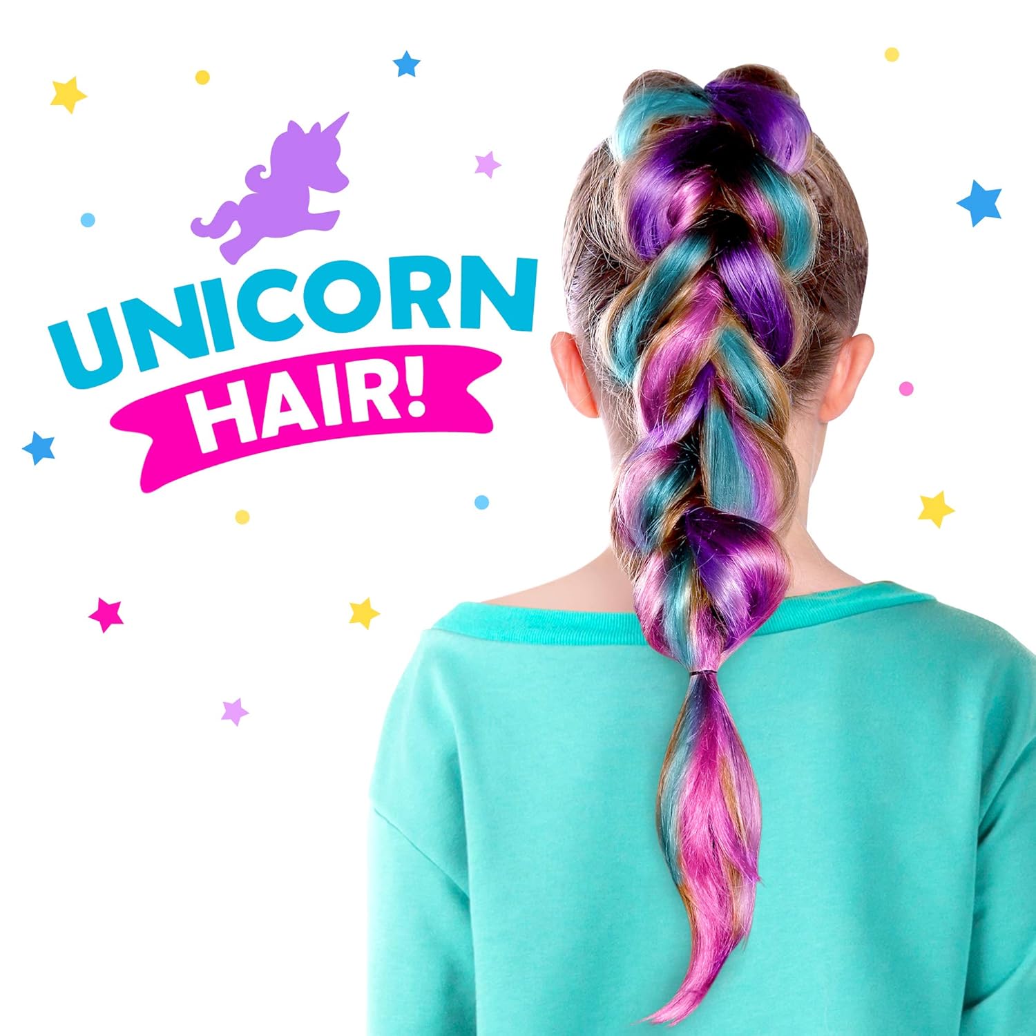 Original Stationery Hair Chalks Set for Girls, 10 Piece Temporary Hair Chalk Colors: Beauty