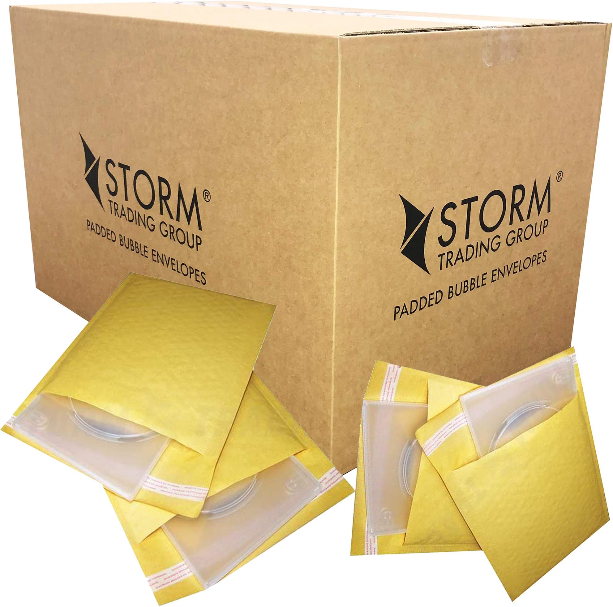 100 Gold Padded CD Size Bubble Envelopes 165 x 170mm