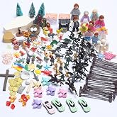 Soulchen 175 PCS Sand Tray Miniatures Starter Kit | Figures Bulk for Therapy Sensory &amp; Counseling, Including Items in Religious, Natural, Food, Animal