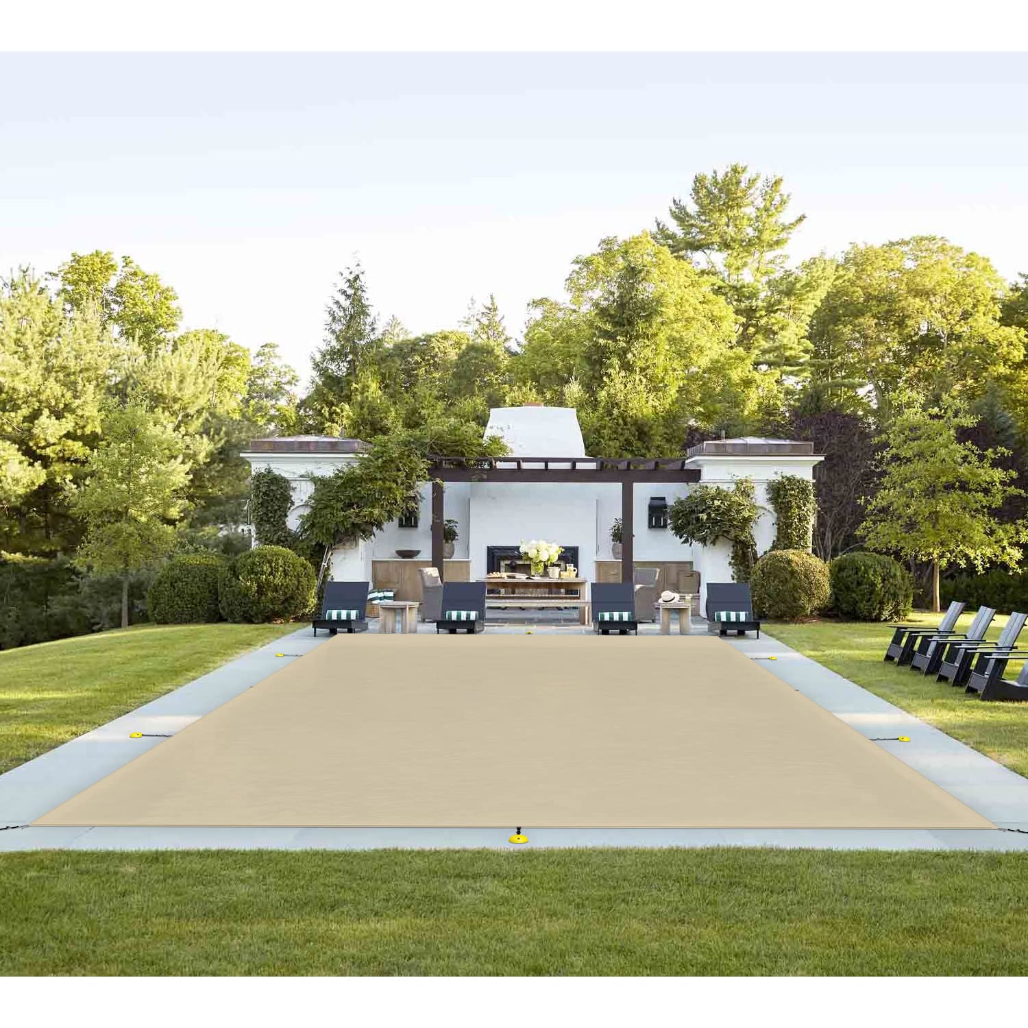 TANG 14'x34' Inground Pool Cover Winter Safety
