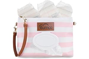BABY BUM BRUSH Bumco Diaper Clutch - Portable Wipes Dispenser & Travel Essential, Airtight Refillable Wipes Container, Diaper Bag Purse