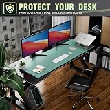 K KNODEL Large Office Leather Desk Mat 120x43cm Green PVC Leather view 5