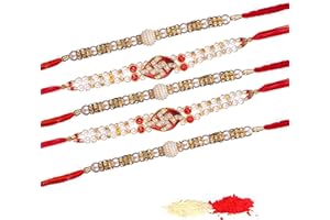 TIED RIBBONS Rakhi for Brother with Gift Set | Bhai Rakhi Set of 2 | God Idol | Mini Card | Roli Tika - Raksha bandhan Bracel