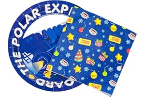 Silver Buffalo The Polar Express All Aboard Christmas Holiday Train 32 Pack Partyware Disposable Paper Plates and Napkins