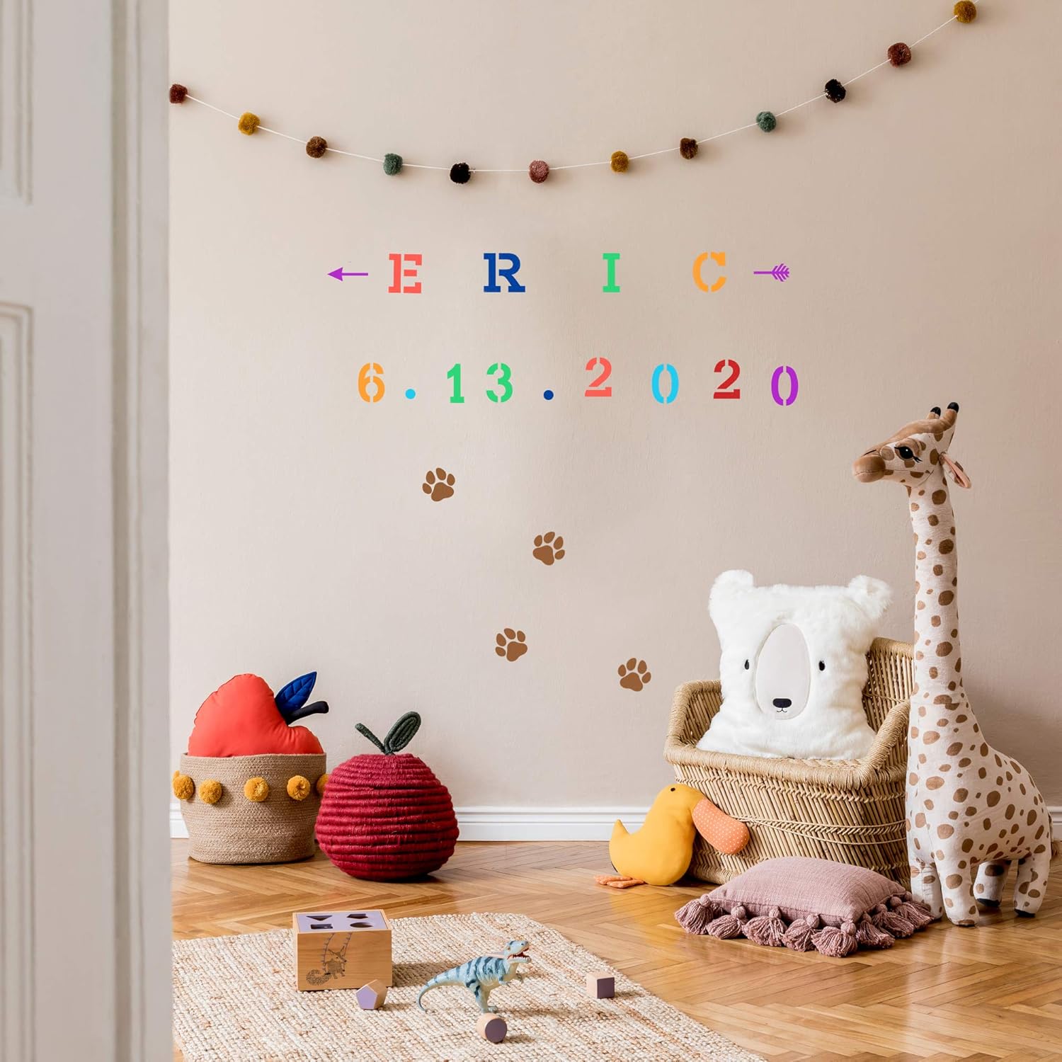 KIBAGA Reusable Letter Stencils for Painting on Wood and More - Easy Paint Welcome Sign Stencil Letters Set for Front Door or Porch Decor - Perfect Spring, Summer Or Christmas Decor for Your Home : Kitchen & Dining