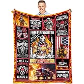 Gkyuobaly Christmas Firefighter Blanket Gifts,Firefighter Gifts,Firefighter Gift for Men,Gifts for Firefighters,Fire Fighter Birthday Gift,Gifts for Fireman Birthday Christmas Blanket 50" x 60"