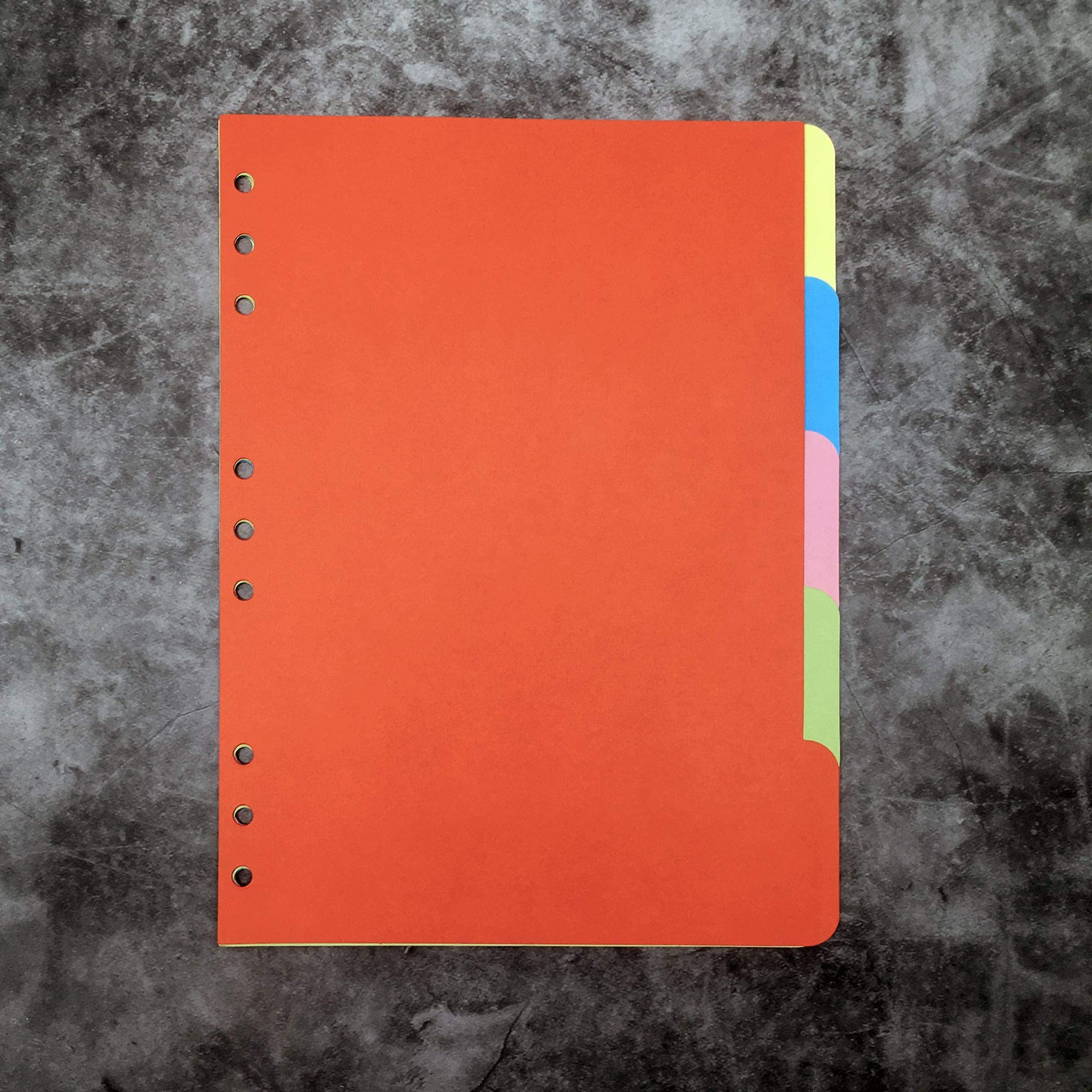 Zelten Refills/Loose Leaves for B5 Cover Ring Binder/Personal Organiser/Planner(B5 9 Holes, Paper Divider)