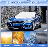 Tevlaphee Windscreen Sun Shade 197x128cm 3 Magnets UV Block Foldable view 5