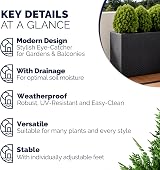 CASARIA Large Tall Rattan Flower Pot Planter with 3 Inner Pots 83x30.5x60 cm view 8