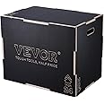 VEVOR 3 in 1 Plyometric Jump Box, 30/24/20 Inch Wooden Plyo Box, Platform & Jumping Agility Box, Anti-Slip Fitness Exercise S