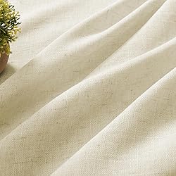 Joydeco Linen Curtains 90 Inch Length 2 Panel