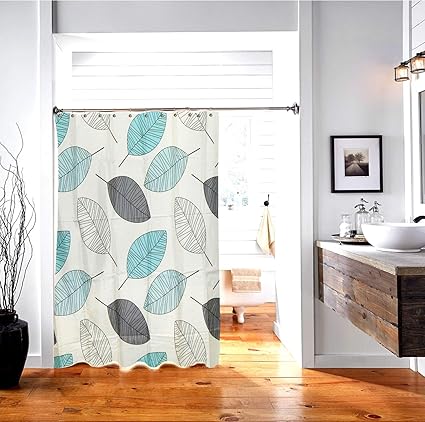 LOOMANTHA miles to go.... PolyCotton Waterproof Printed Shower Curtain (180x200 cm) with 12 Piece Hook