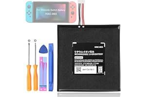 WRUMI for Nintendo Switch Battery Replacement Kit - for Nintendo Switch OLED Game Console 2017 HAC-003 HAC-001 Lithium Battery with Repair Tools 4800mAh