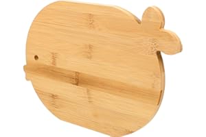 KICHOUSE Fish Shaped Cutting Board Double Sided Portable Kitchen Pizza Board with Food Plate for Charcuterie