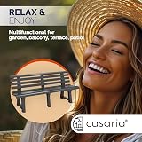 CASARIA Orchidea 3-Seater Garden Bench | Durable Weather-Resistant Plastic view 8