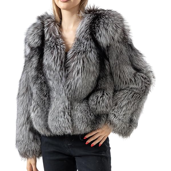 Amazon.com: CX FUR Women Fur Jackets Knitted Rabbit Fur Jackets,Natural Brown,XL : 服裝，鞋子和珠寶 CX FUR OUTERWEAR レディース