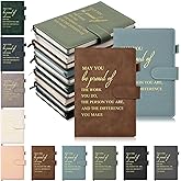 Roowest 10 Pcs Employees Appreciation Gifts Motivational A5 Leather Journal Notepad for Coworker Leadership Teacher Thank You Gift(Morandi Colors,Inspirational)
